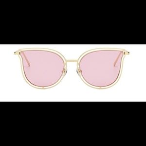 Cat eye metal frame sunglasses